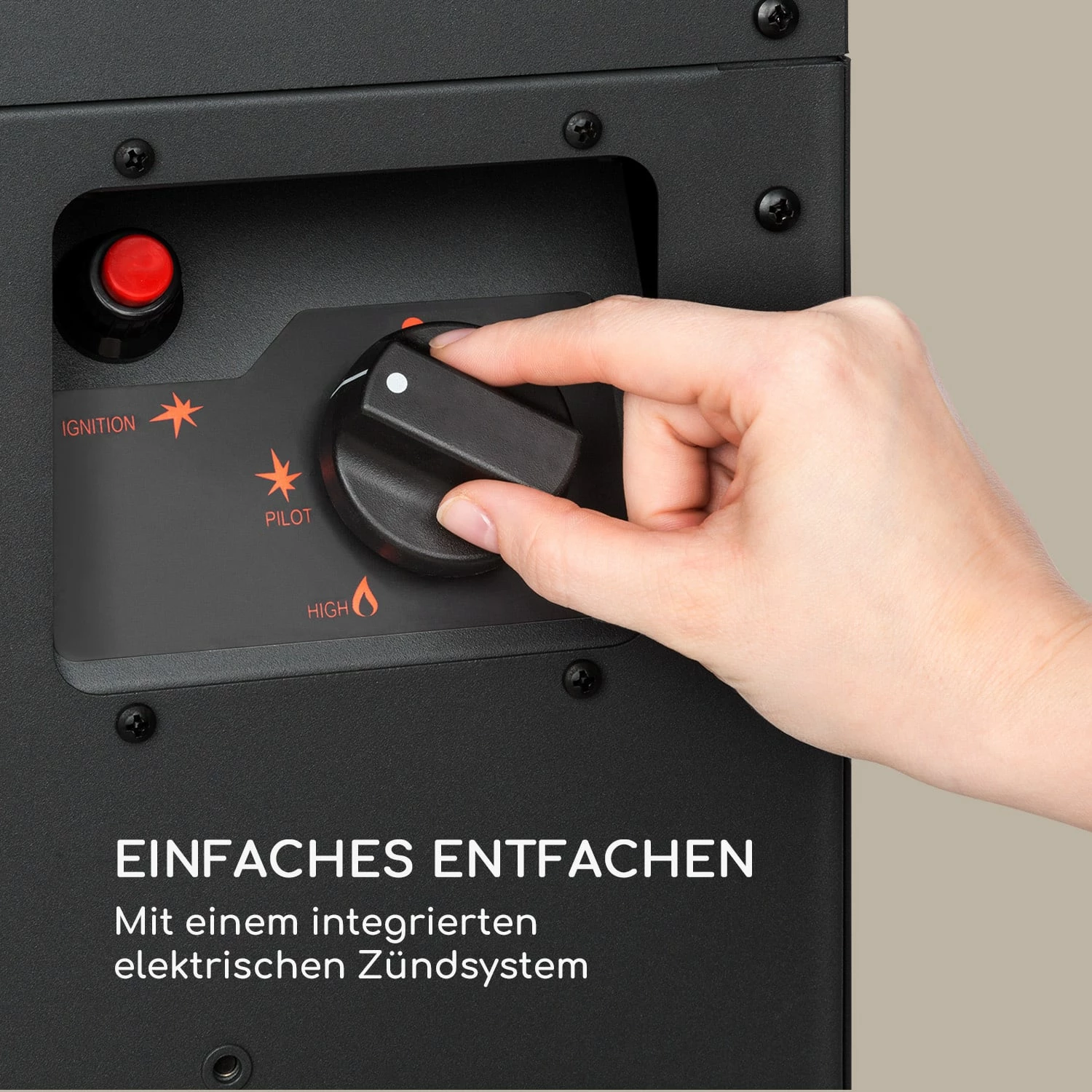 Blumfeldt Flagranti Gasheizstrahler 8kW Gasflasche Bis 11kg Edelstahl Schwarz – Bild 4