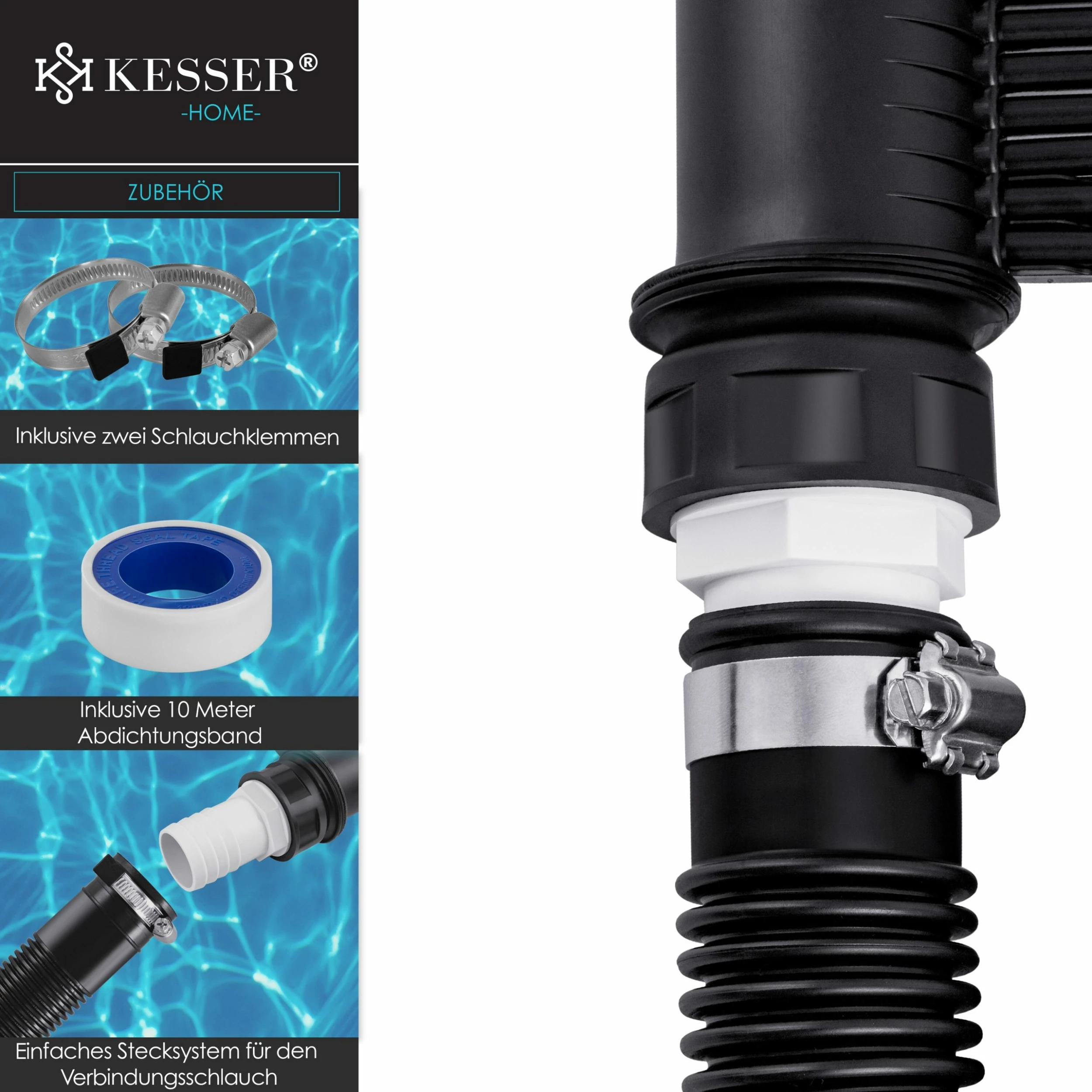 KESSER® Solarkollektor ECO Poolheizung 108 X 74 X 15cm (L X B X H) , Warmwasser Heizung Solarheizung Für Pools L UV-beständiger Kunststoff L Durchflussmenge 10.000 Litern Pro Stunde – Bild 3