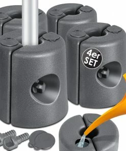 KESSER® Pavillonstandfüße 4er Set Pavillon Standfuß Mit Wasser/Sand Befüllbar 22 X 22 X 25cm HDPE Gewichte Zur Stabilisation Für Pavillons Gartenzelte Festzelte Standsicherung Stabil