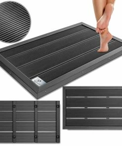 KESSER® Premium Bodenelement Für Solardusche Gartendusche Anti Rutsch - 101 X 63 X 5,5 Cm | Bodenplatte Für Pooldusche Outdoor Pool Dusche Leitern & Solarduschen | Inkl. Montagematerial